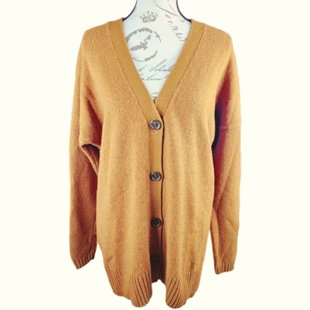 Smartwool NWT Women's Cozy Lodge Boyfriend Cardigan in Acorn‎ Heather Medium